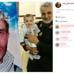 آغوش پدرانه سردار سلیمانی +عکس
