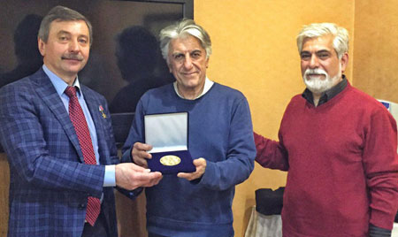 ملاقات بازیگران ایرانی با فضانورد روسی و همسرش+عکس