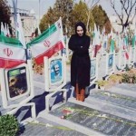 خانم بازیگر کنار مزار سرداران شهید +عکس