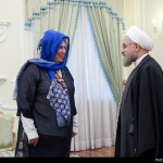حجاب وزیر خارجه استونی در دیدار با روحانی+عكس