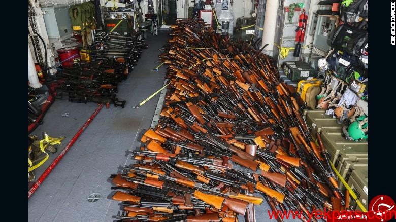 توقیف کشتی حامل تسلیحات ایران در اقیانوس هند