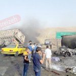 تصادف دلخراش/ دو نفر زنده زنده سوختند +تصاویر