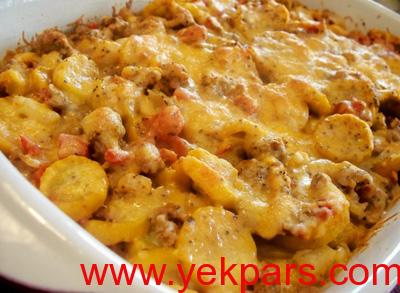 طرز تهیه سس قارچ,نحوه پخت پای همبرگری با سس قارچ