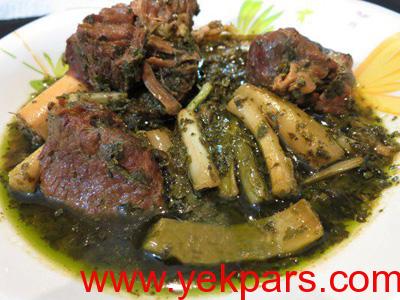 خورش کنگر با سبزی,درست کردن خورش کنگر