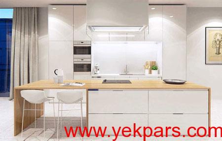 طراحی شیک ترین مدل آشپزخانه,کابینت آشپزخانه به رنگ سفید
