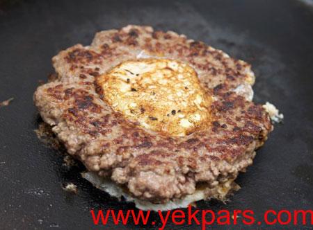 نحوه پخت همبرگر مغزدار, طرز تهیه همبرگر