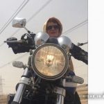 موتور سواری خانم بازیگر ایرانی در خیابان + عکس