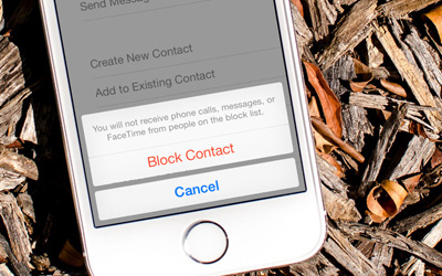کاربران iOS, مسدود کردن مزاحم در آیفون