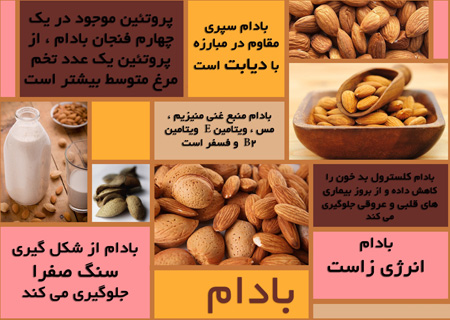 خواص بادام درختی,فواید بادام درختی