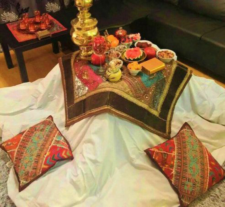 جدیدترین چیدمان سفره های شب یلدا, مدل چیدمان کرسی های شب یلدا