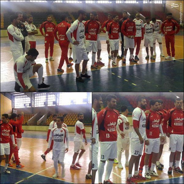 عکس/ تمرین سالنی پرسپولیس در مشهد