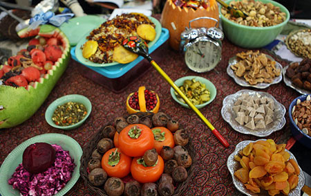 سفره شب چله,سفره شب یلدا عکس