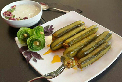 طرز پخت دلمه خیار,درست کردن دلمه خیار