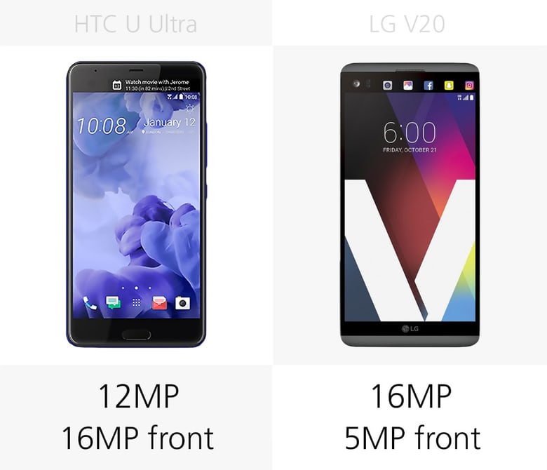 مقایسه گوشی LG V20 با HTC U Ultra  / در حال کار