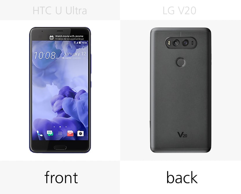 مقایسه گوشی LG V20 با HTC U Ultra  / در حال کار