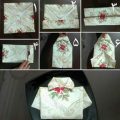 آموزش تزیین دستمال سفره به شکل پیراهن
