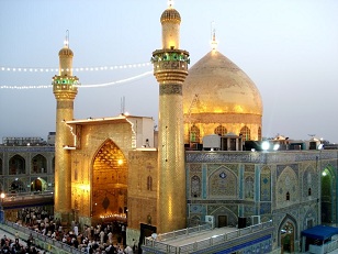 صحن جدید حرم امام علی (ع) دچار حریق شد