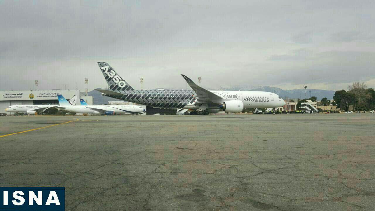 ایرباس A350 در مهرآباد +عکس