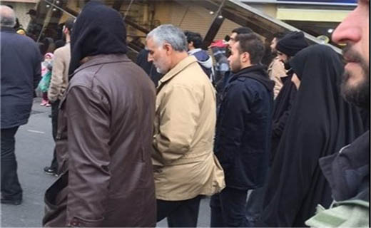 سردار قاسم سلیمانی در راهپیمایی صبح امروز+عکس