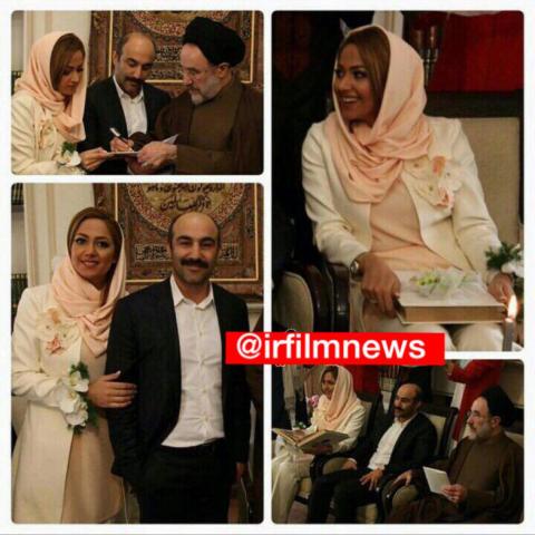 سید محمد خاتمی خطبه عقد محسن تنابنده و همسرش را جاری کرد+عكس