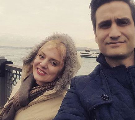 پویا امینی در کنار همسرش+تصاویر