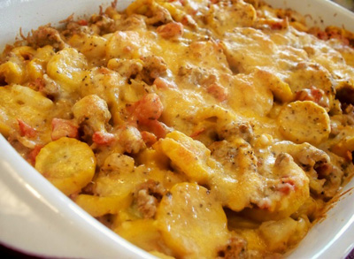 طرز تهیه پای همبرگری با سس قارچ غذایی سریع برای افطار