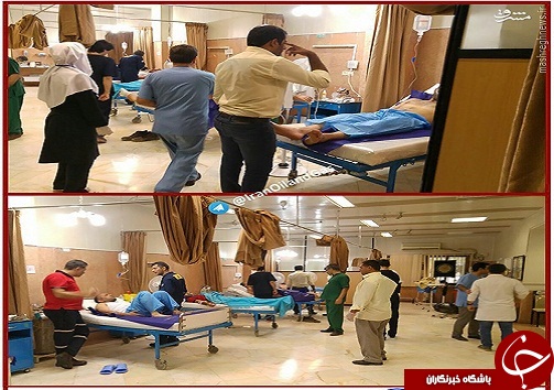 گرمازدگی آتش‌نشانان ماهشهر+عکس