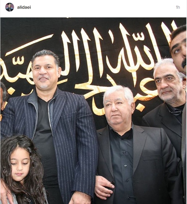 «علی دایی» و دخترش در مراسم عزاداری اربعین+عکس