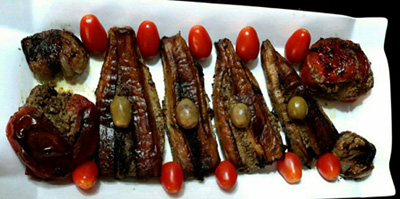 طرز تهیه بادمجان شکم پر کبابی