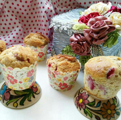 طرز تهیه مافین توت فرنگی