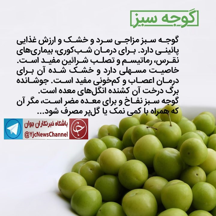 خواص درمانی گوجه‌ سبز یکی از میوه‌های فصل بهار!