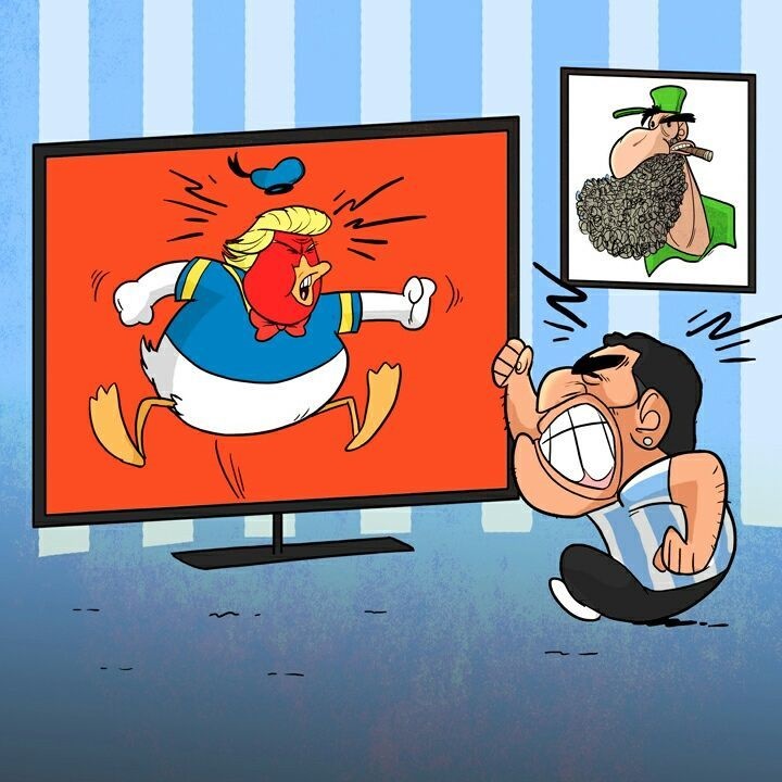 احساس متفاوت مارادونا درباره پوتین و ترامپ!