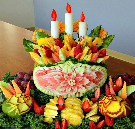 ایده هایی برای میوه آرایی شب یلدا