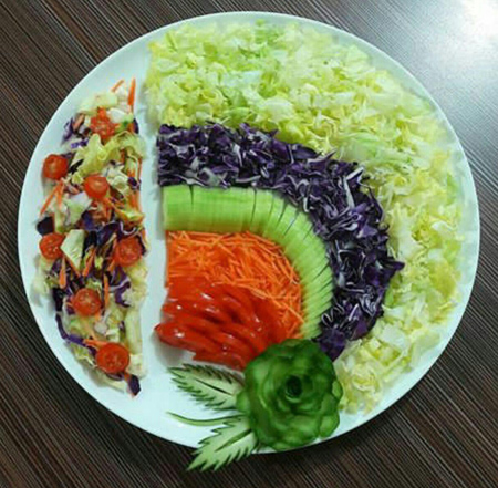 ایده هایی برای تزیین سالاد فصل